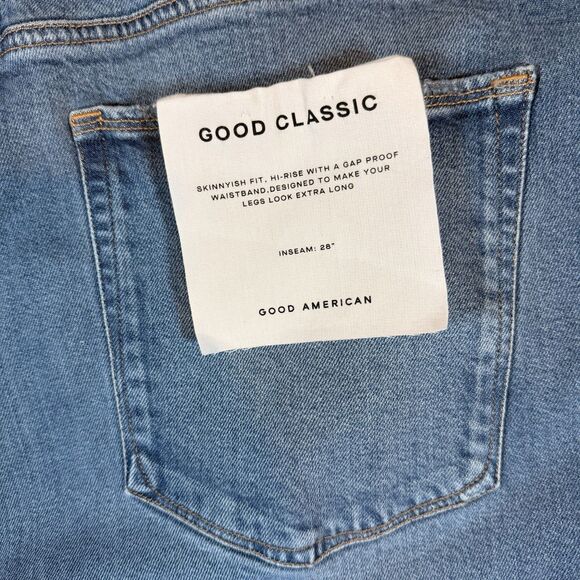 NWT Good American “Good Classic” Women’s Jeans Size 24 Indigo Blue MSRP $165 - Picture 6 of 9